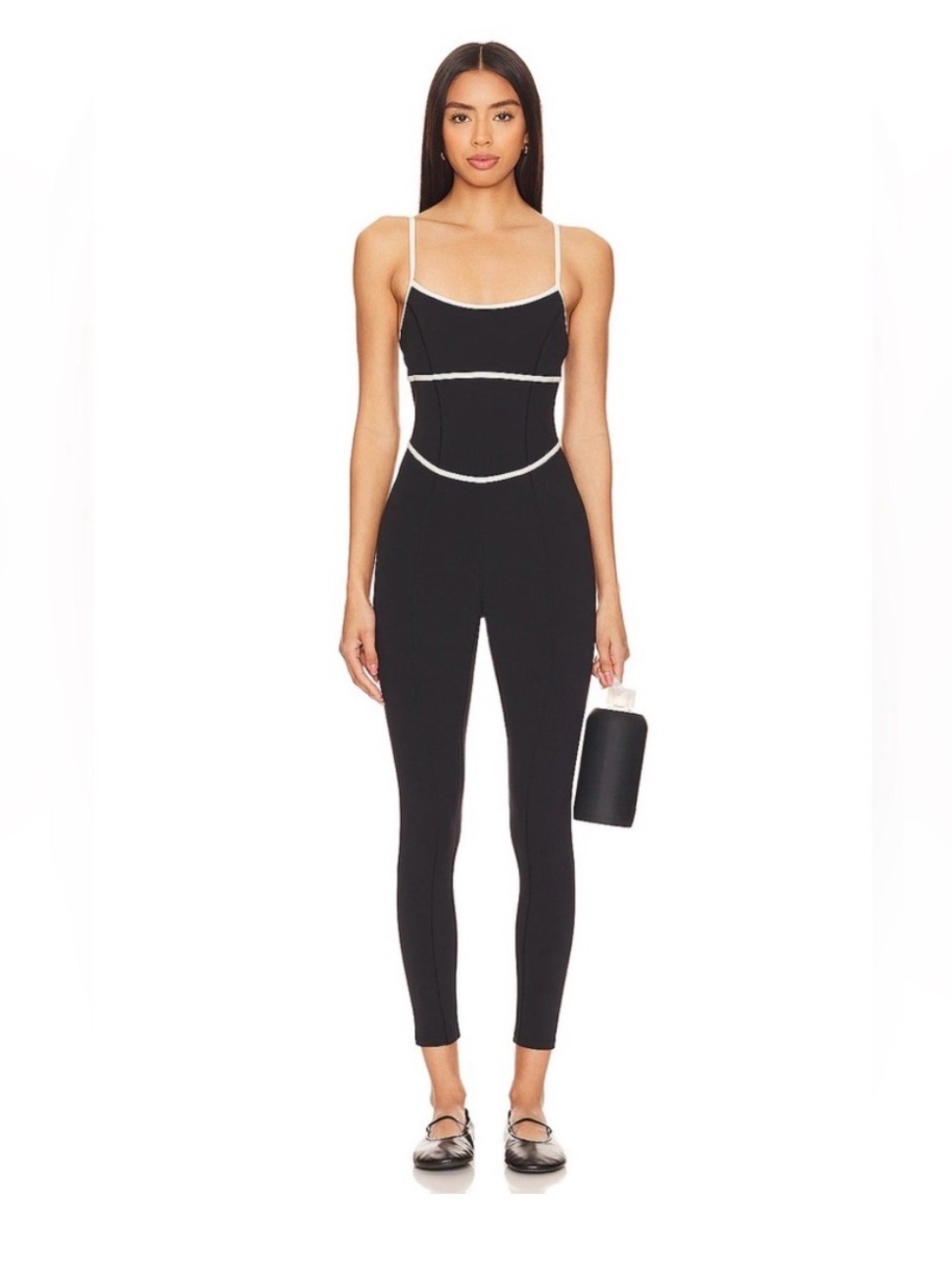 L*Space Ace Jumpsuit in the Black & Cream colorway NWT